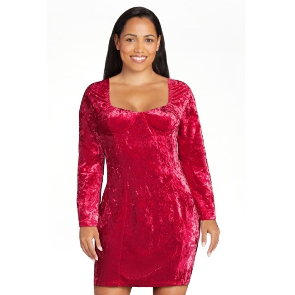 Madden NYC Jrs Velvet Corset Bodycon Dress Sz L NWT